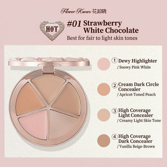 Flower Knows The Sweetie Bear 4-Color Concealer Palette