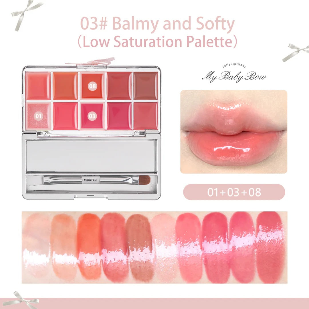 FLORTTE Peng Peng Princess Jelly Lip Gloss Palette