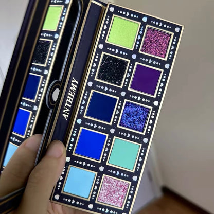 Anthemy "Deep Sea Secret" 10-Color Multichrome Eyeshadow Palette - Klein Blue