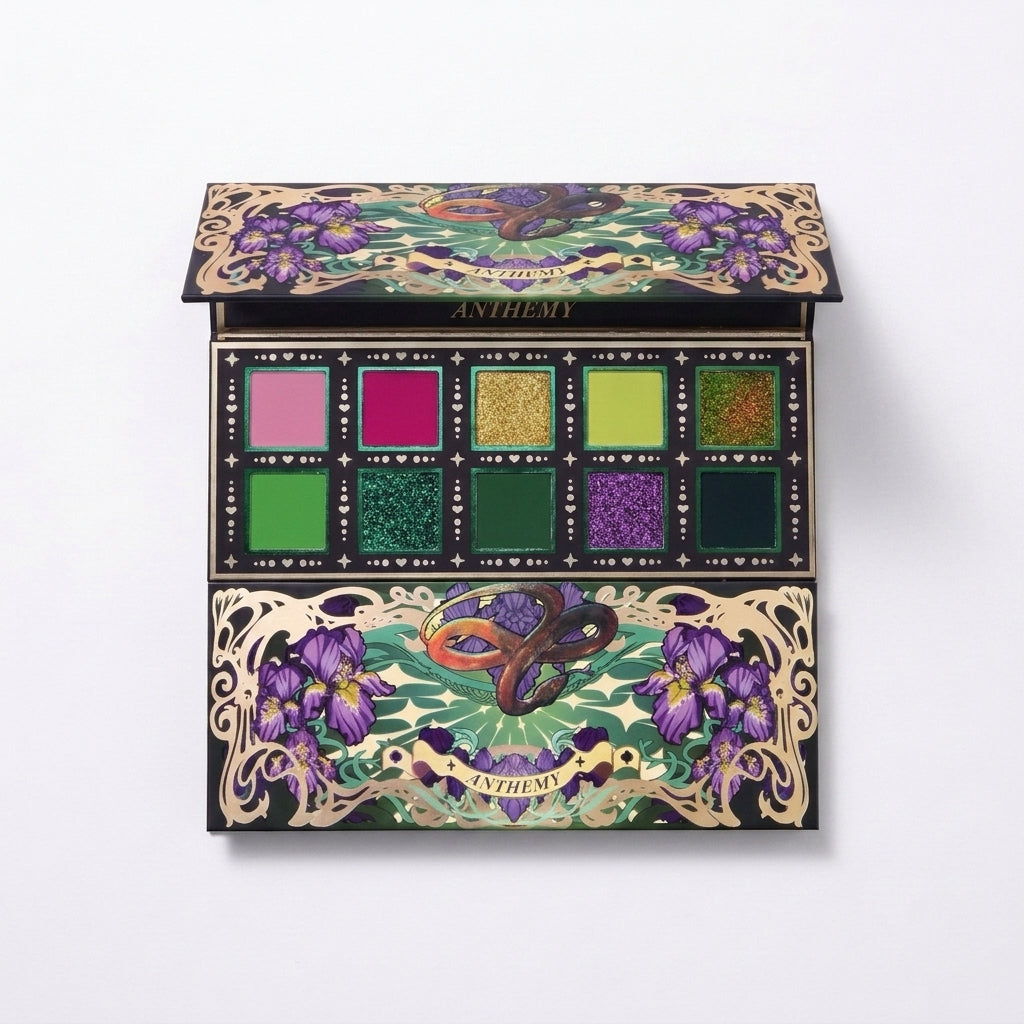 Anthemy "Serpent's Gaze" 10-Color Multichrome Eyeshadow Palette - Silk Mirror