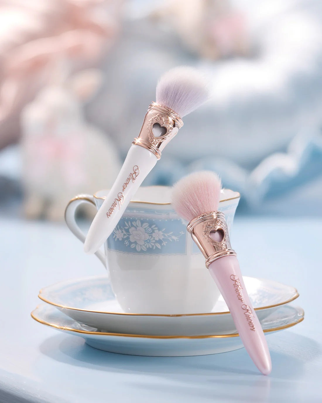 Flower Knows Bunny Garden Slanted Blush Brush