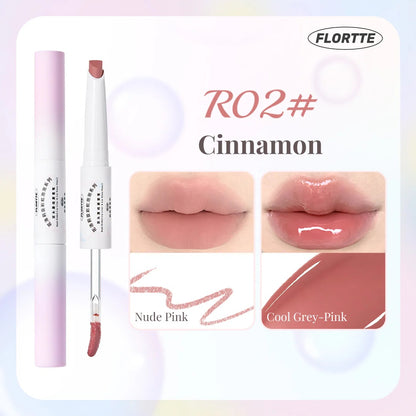 FLORTTE Rainbow Bubble Dual-Ended Lip Liner & Gloss Pen