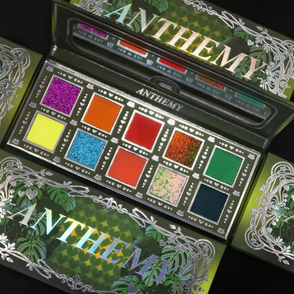 Anthemy "Magic Frog" 10-Color Multichrome Eyeshadow Palette - Sparkling Scale