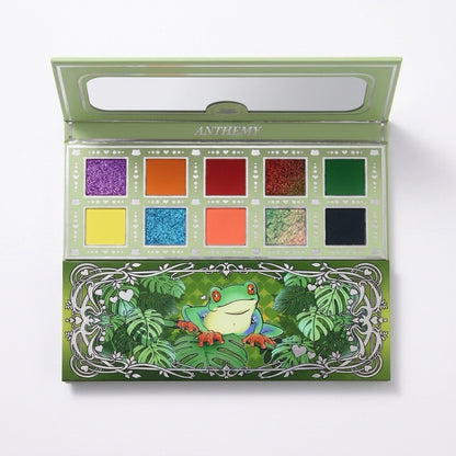 Anthemy "Magic Frog" 10-Color Multichrome Eyeshadow Palette - Sparkling Scale