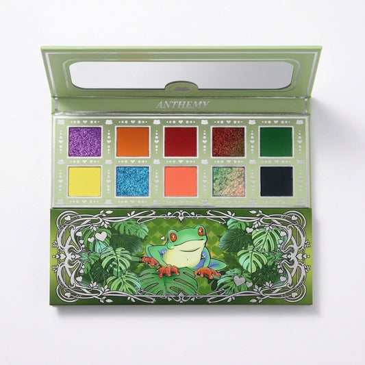 Anthemy "Magic Frog" 10-Color Multichrome Eyeshadow Palette - Sparkling Scale