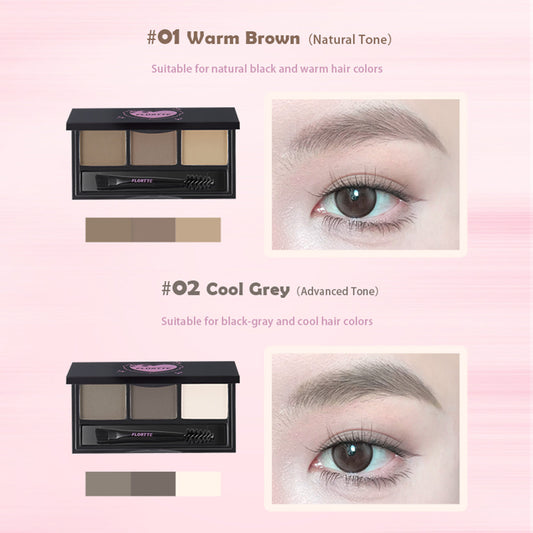 FLORTTE I Have No Worries Series 3-Color Eyebrow Powder