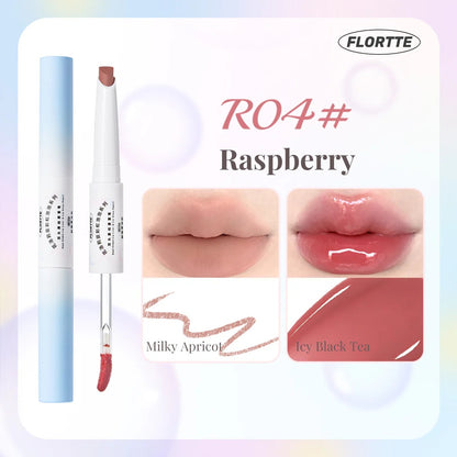 FLORTTE Rainbow Bubble Dual-Ended Lip Liner & Gloss Pen