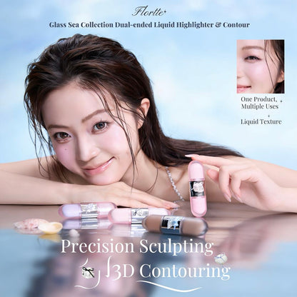 FLORTTE Glass Sea Collection Dual-ended Liquid Highlighter & Contour
