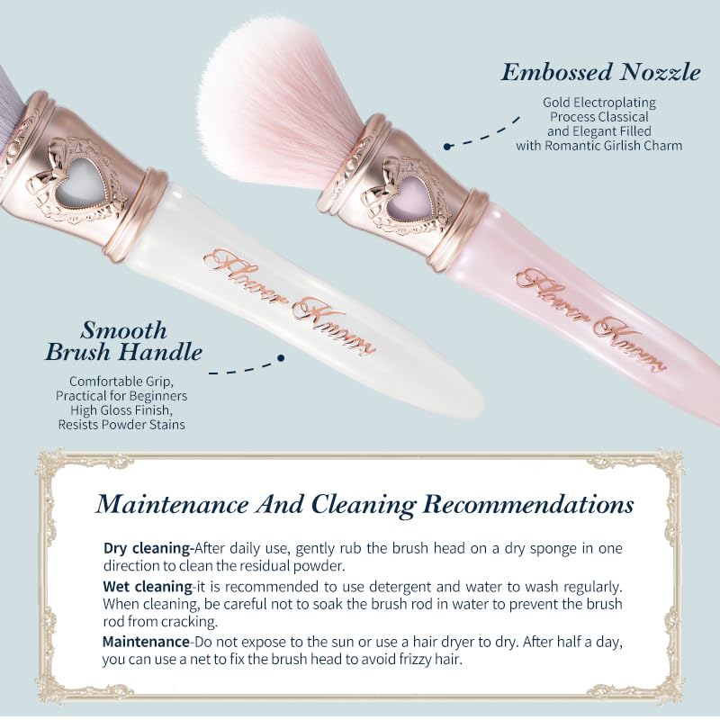 Flower Knows Bunny Garden Slanted Blush Brush