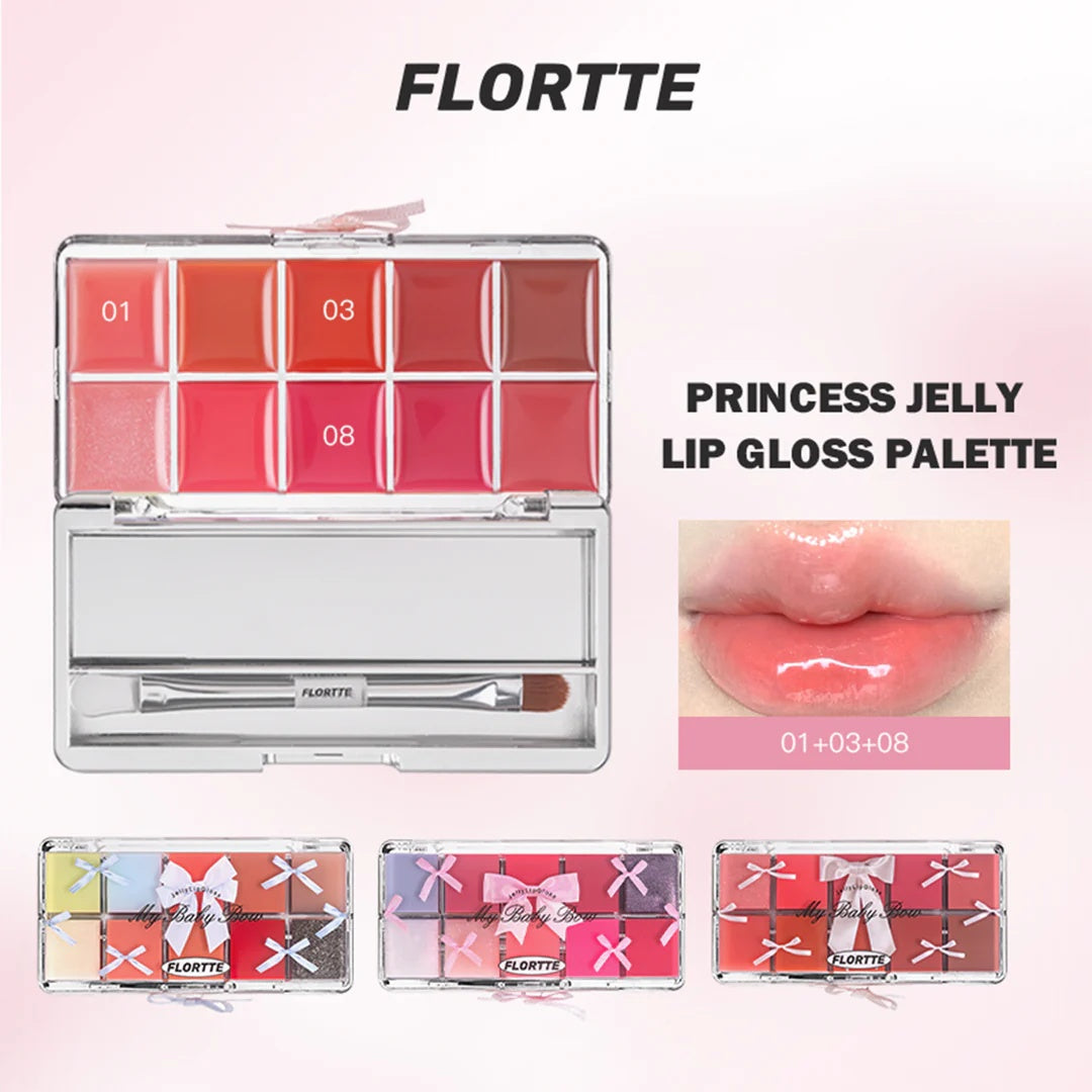 FLORTTE Peng Peng Princess Jelly Lip Gloss Palette