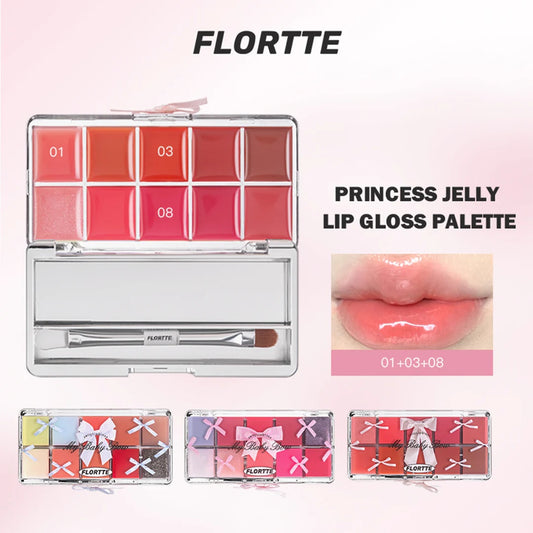 FLORTTE Peng Peng Princess Jelly Lip Gloss Palette
