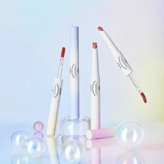 FLORTTE Rainbow Bubble Dual-Ended Lip Liner & Gloss Pen