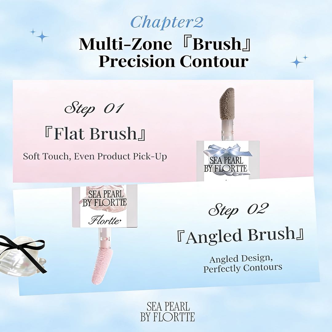 FLORTTE Glass Sea Collection Dual-ended Liquid Highlighter & Contour
