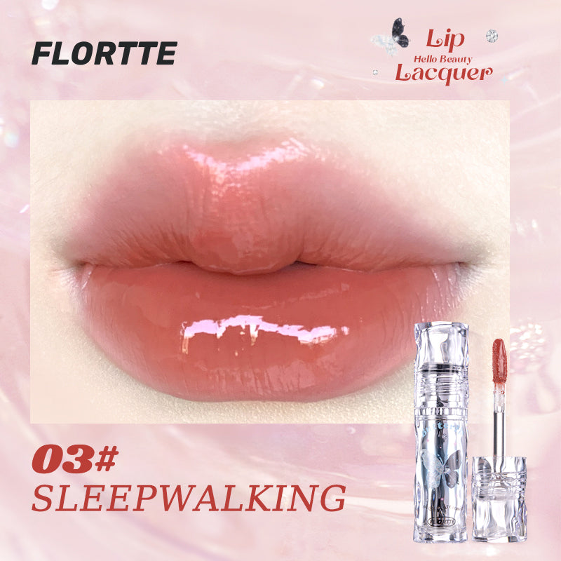 FLORTTE Butterfly Hello Beauty Lip Lacquer (Non-Stick Cup)
