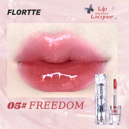 FLORTTE Butterfly Hello Beauty Lip Lacquer (Non-Stick Cup)