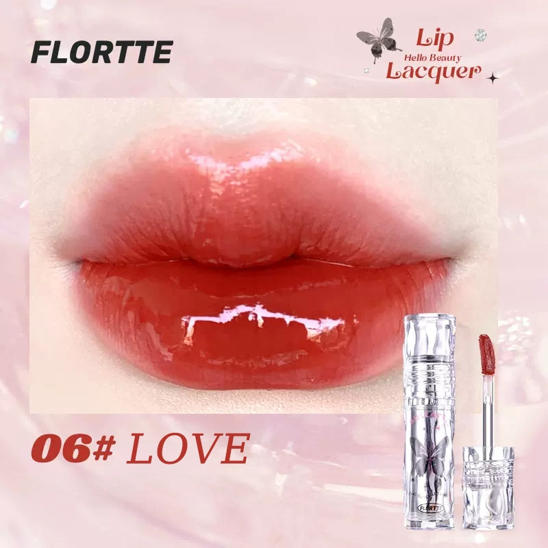 FLORTTE Butterfly Hello Beauty Lip Lacquer (Non-Stick Cup)