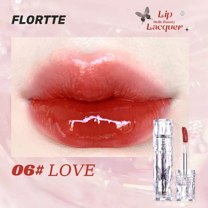 FLORTTE Butterfly Hello Beauty Lip Lacquer (Non-Stick Cup)