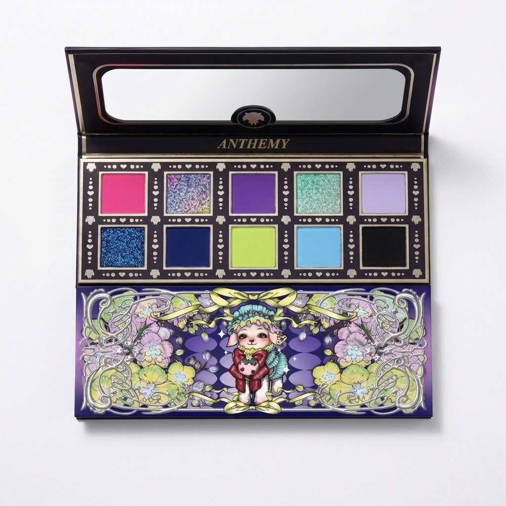 Anthemy "Midnight Lamb" 10-Color Multichrome Eyeshadow Palette - Magic Mirror