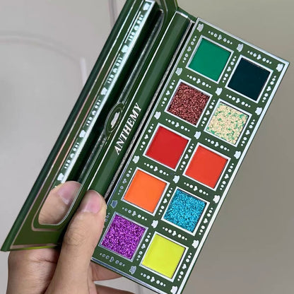 Anthemy "Magic Frog" 10-Color Multichrome Eyeshadow Palette - Sparkling Scale