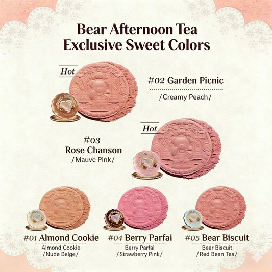 Flower Knows The Sweetie Bear Silk Satin Blush