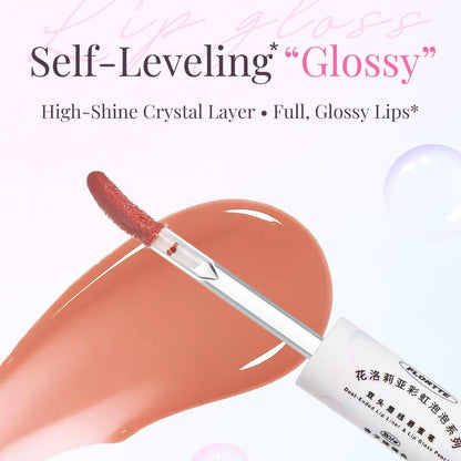 FLORTTE Rainbow Bubble Dual-Ended Lip Liner & Gloss Pen