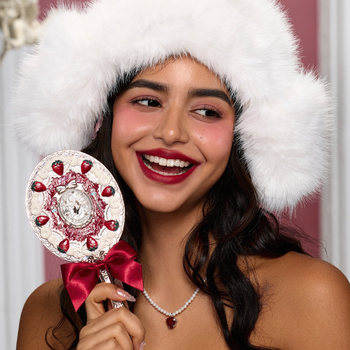 Flower Knows Strawberry Cupid Hand Mirror