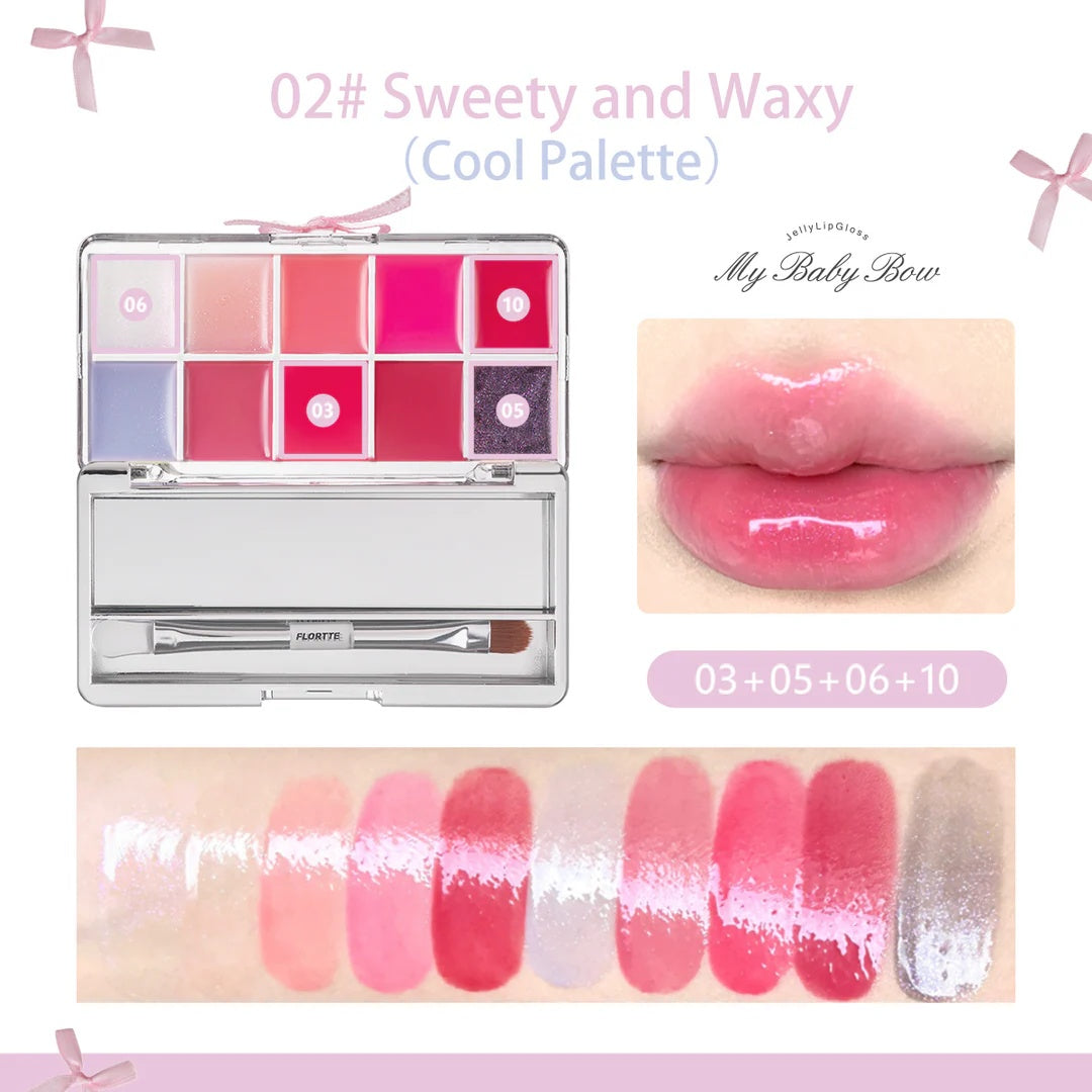FLORTTE Peng Peng Princess Jelly Lip Gloss Palette